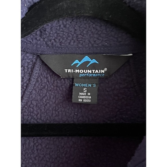 Tri-Mountain Performance Women's Micro Fleec Ascent Jacket Navy Small EUC - Picture 5 of 8